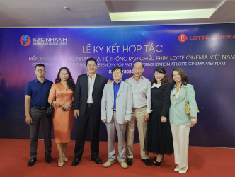 SNT đồng hành cùng Asia Media Facade triển khai trạm sạc nhanh tại Lotte Cinema