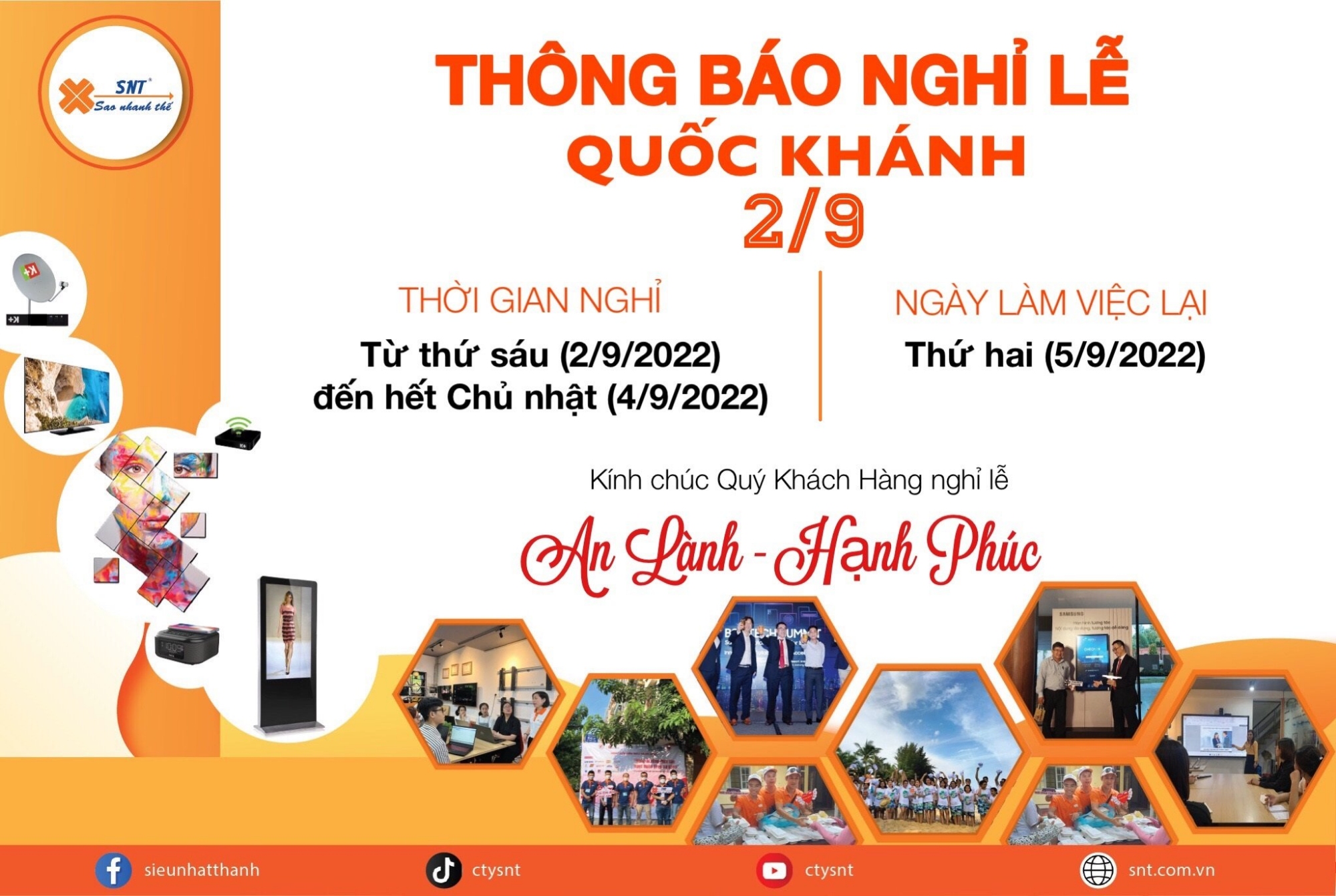Thông báo nghỉ lễ 2/9