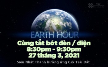 Poster kêu gọi hưởng ứng giờ Trái Đất