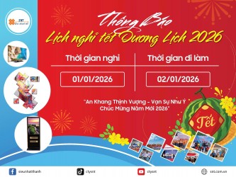 THÔNG BÁO LỊCH NGHỈ TẾT DƯƠNG LỊCH 2026