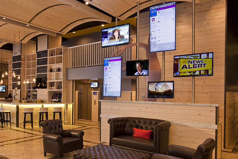 Digital signage lobby