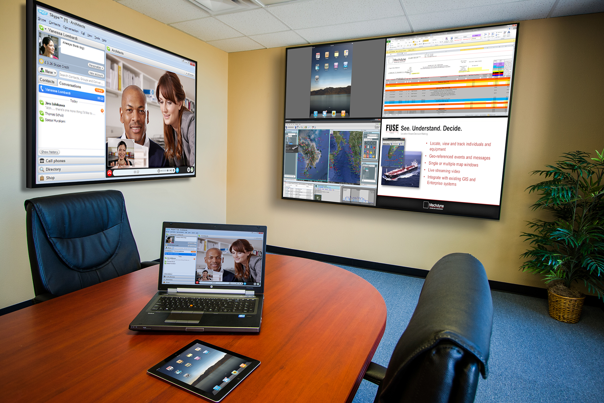Digital signage for meeting room