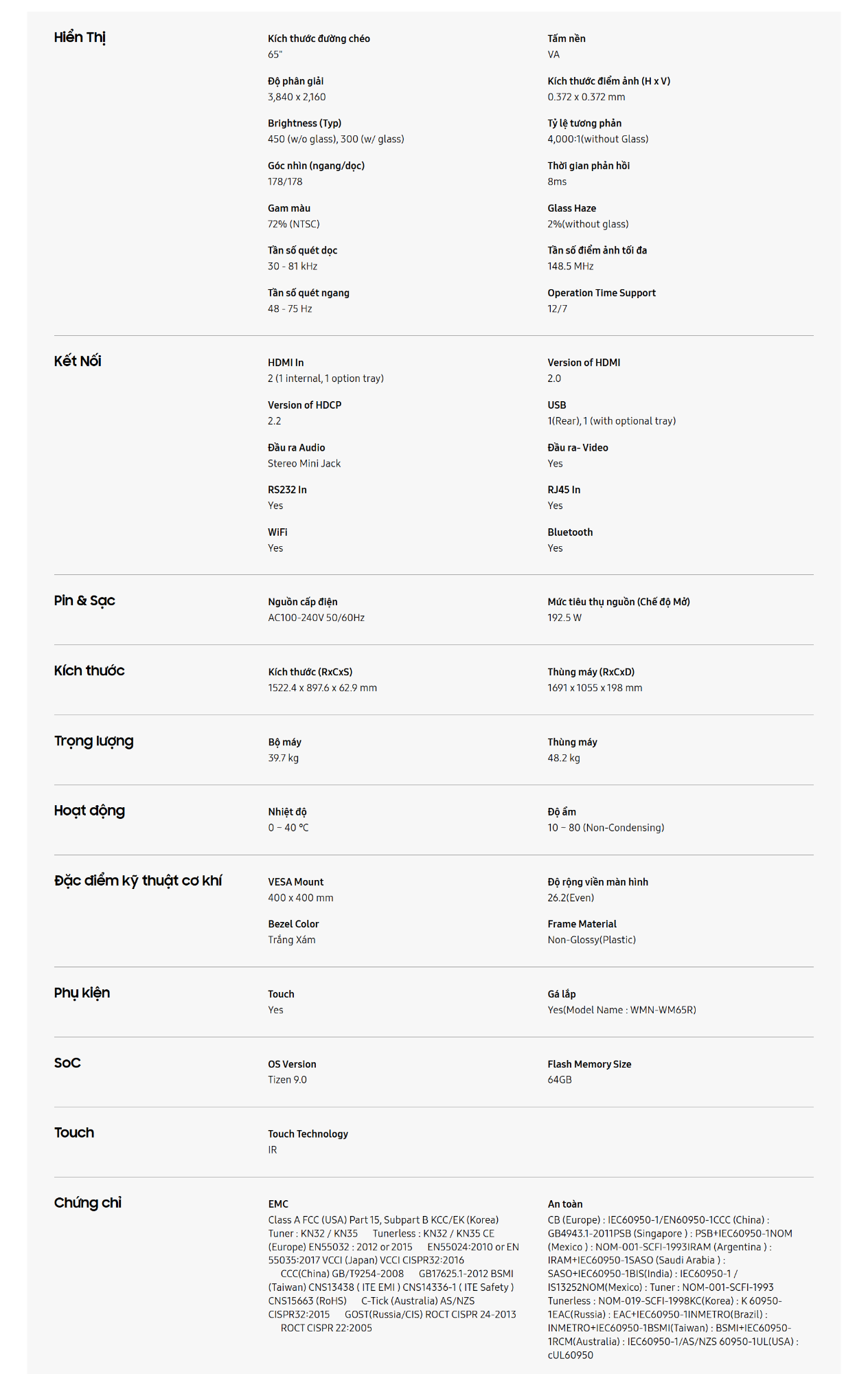 screencapture samsung vn business smart signage interactive display the flip wmfx lh65wmfwbgcxxv 2026 04 14 16 51 15