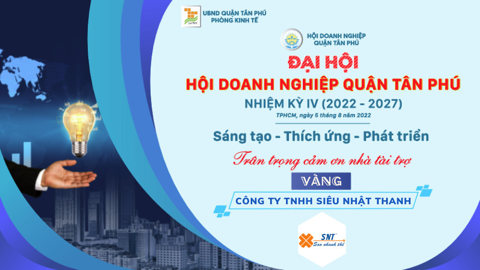 SNT là NTT Vàng của Đại Hội nhiệm kỳ IV Hội Doanh nghiệp Tân Phú