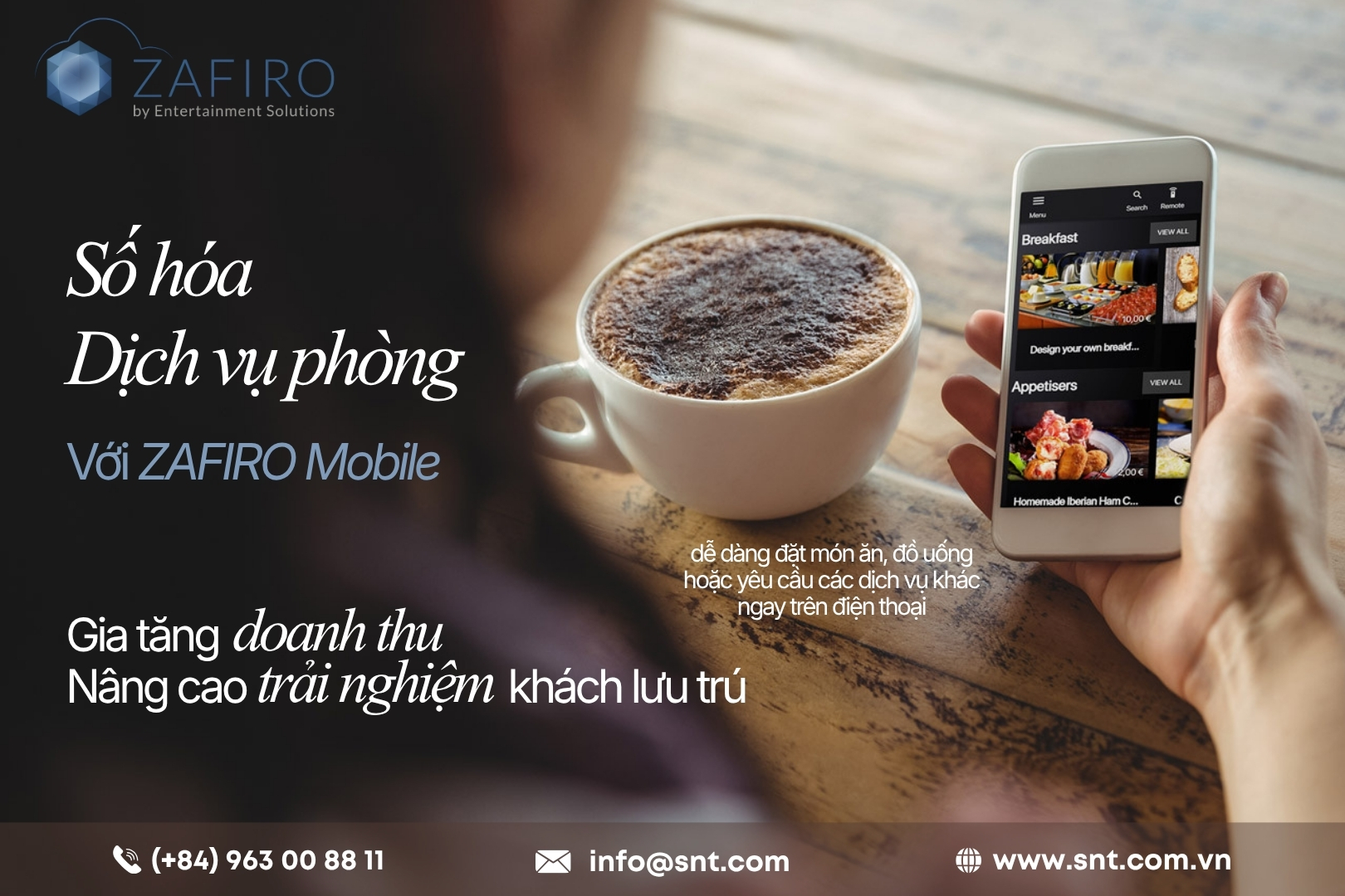 ZAFIRO Mobile: Tăng doanh thu, số hóa trải nghiệm khách lưu trú